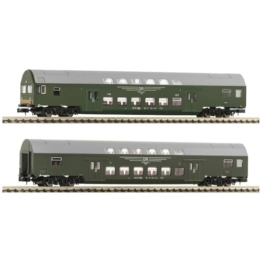 Fleischmann 6260041 N 2er-Set 1: Doppelstockwagen der DR 2. Klasse DBmue, Steuerwagen 2. Klasse DBmq - 1