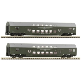 Fleischmann 6260042 N 2er-Set 2: Doppelstockwagen, DR Zwei Doppelstockwagen, Gattung DBmue - 1