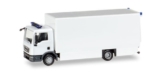 herpa 013123 – MAN TGL Koffer LKW, Modell Auto, Minikit, Modellsammlung, Miniaturmodelle, Kleinmodell, Sammlerstück, Sammler, Bastler, Detailgetreu, Kunststoff, Weiß, Unbedruckt - Maßstab 1:87 - 1