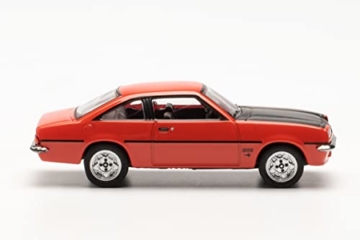 herpa 024389-007 Modellauto Opel Manta B, originalgetreu im Maßstab 1:87, Auto Modell für Diorama, Modellbau Sammlerstück, Deko Automodelle aus Kunststoff, Farbe: blutorange/schwarz Miniaturmodell - 5