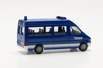 herpa 097062 Mercedes-Benz Sprinter `96 Bus HD THW Modell Auto Miniaturmodelle Kleinmodell Sammlerstück Detailgetreu, Mehrfarbig - 2