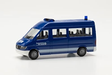 herpa 097062 Mercedes-Benz Sprinter `96 Bus HD THW Modell Auto Miniaturmodelle Kleinmodell Sammlerstück Detailgetreu, Mehrfarbig - 3