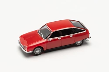 herpa 420433-003 Modellauto Citroen GS, originalgetreu im Maßstab 1:87, Auto Modell für Diorama, Modellbau Sammlerstück, Deko Automodelle aus Kunststoff, Farbe: Geranienrot Miniaturmodell, rot - 3