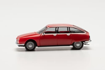 herpa 420433-003 Modellauto Citroen GS, originalgetreu im Maßstab 1:87, Auto Modell für Diorama, Modellbau Sammlerstück, Deko Automodelle aus Kunststoff, Farbe: Geranienrot Miniaturmodell, rot - 4