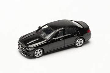 herpa 421003 Mercedes-Benz C-Klasse Limousine, schwarz Auto Miniaturmodelle Kleinmodell Sammlerstück Detailgetreu - 3