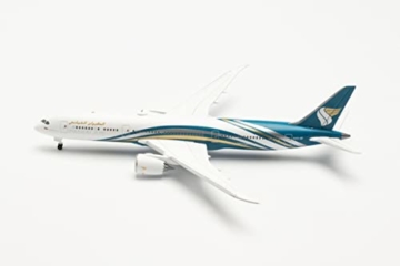 herpa 535823 Oman Air Boeing 787-9 Dreamliner – A4O-SF Modell Flugzeug Modellbau Miniaturmodelle Sammlerstück, Mehrfarbig - 2