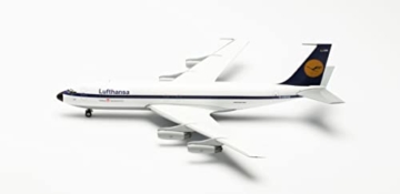 herpa 572019 Flugzeuggeschichte Lufthansa Boeing 707-400 Modell Flugzeug Modellbau Miniaturmodelle Sammlerstück, Mehrfarbig - 2
