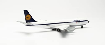 herpa 572019 Flugzeuggeschichte Lufthansa Boeing 707-400 Modell Flugzeug Modellbau Miniaturmodelle Sammlerstück, Mehrfarbig - 3