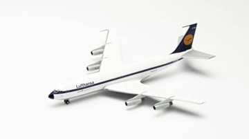 herpa 572019 Flugzeuggeschichte Lufthansa Boeing 707-400 Modell Flugzeug Modellbau Miniaturmodelle Sammlerstück, Mehrfarbig - 4