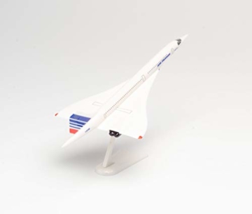 herpa 605816 – Concorde, Air France, Wings, Modell Flugzeug mit Standfuß, Flieger, Modellbau, Miniaturmodelle, Sammlerstück, Kunststoff, Snap Fit - Maßstab 1:250 - 3