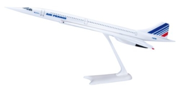 herpa 605816 – Concorde, Air France, Wings, Modell Flugzeug mit Standfuß, Flieger, Modellbau, Miniaturmodelle, Sammlerstück, Kunststoff, Snap Fit - Maßstab 1:250 - 1