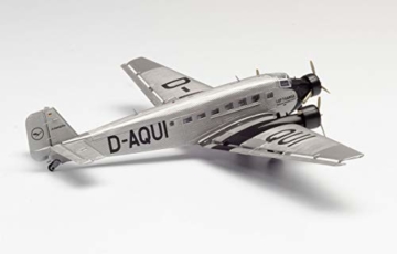 herpa 609395 19040 – Junkers Ju-52/3 m, Lufthansa D-Aqui, Military, Flieger, Modell Flugzeug, Modellbau, Miniaturmodelle, Sammlerstück, Kunststoff - Maßstab 1:160 - 3