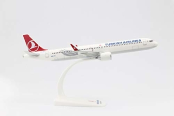 herpa 612210 – Airbus A321neo, Turkish Airlines, Wings, Modell Flugzeug mit Standfuß, Flieger, Modellbau, Miniaturmodelle, Sammlerstück, Kunststoff, Snap Fit - Maßstab 1:200 - 9