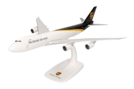 herpa 612241 – UPS Boeing 747-8F UPS Airlines, Flugzeug zum Sammeln, Flugzeugmodelle, Steckmodell, Modellsammlung, Bastler, Miniaturmodelle, Modellbausatz, Kleinmodell, Airplane - Maßstab 1:250 - 1