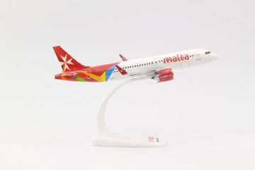 herpa 612418 Other License Air Malta Airbus A320neo in Mini zum Basteln und Sammeln, Mehrfarbig - 7
