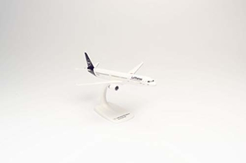 herpa 612432 – Airbus A321, „Die Maus“, Lufthansa Doppeldecker, Wings, Modell Flugzeug mit Standfuß, Modellbau, Miniaturmodelle, Sammlerstück, Kunststoff, Snap Fit - Maßstab 1:250 - 4