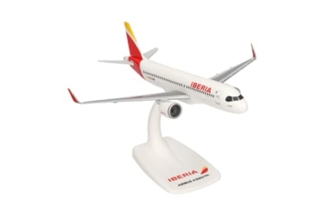 Herpa 613064 Iberia Airbus A320 neo – EC-NER Barajas in Miniatur zum Basteln Sammeln und als Geschenk, Mehrfarbig - 3