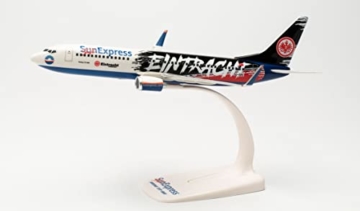 herpa 613200 Sun Boeing 737-800 “Eintracht Frankfurt-SGE Express” – TC-SPC Flugzeug Modellbau Miniaturmodelle Sammlerstück, mehfarbig - 5