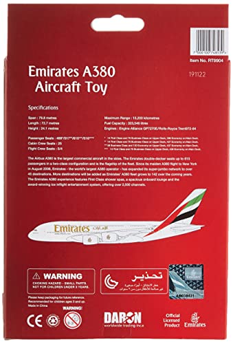 herpa 86RT-9904 – Single Airplane Emirates, Boeing A380, Flugzeug Modell, Flieger, Miniaturmodelle, Kleinmodell, Sammeln, Spielen, Detailgetreu, Metall, Kunststoff, Mehrfarbig - Maßstab 1:500 - 3