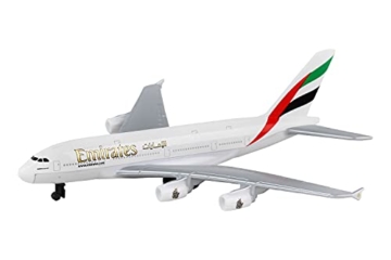 herpa 86RT-9904 – Single Airplane Emirates, Boeing A380, Flugzeug Modell, Flieger, Miniaturmodelle, Kleinmodell, Sammeln, Spielen, Detailgetreu, Metall, Kunststoff, Mehrfarbig - Maßstab 1:500 - 9