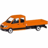 herpa 93453 093453 H0 Man TGE Doppelkabine mit Pritsche, kommunalorange - 1