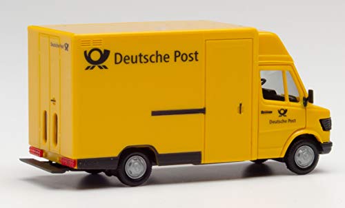 herpa 94207 – Mercedes 207D Post Fahrzeug Kögel, Deutsche Post, Cars, Gelber Miniatur Sprinter, Modellbau, Miniaturmodelle, Sammlerstück, Kunststoff - Maßstab 1:87 - 2