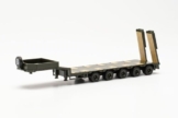 Herpa LKW Modell Goldhofer Semitiefladeauflieger mit abgeschrägtem Heck und Auffahrrampen, 5a, Miniatur im Maßstab 1:87, Sammlerstück, Made in Germany, Kunststoff - 1