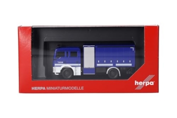 Herpa LKW Modell MAN TGM Mehrzweckgerätefahrzeug Plane THW, Miniatur im Maßstab 1:87, Sammlerstück, Made in Germany, Kunststoff - 5