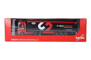 Herpa LKW Modell MAN TGX GX Schubboden-Sattelzug Helo-Logistik, Miniatur im Maßstab 1:87, Sammlerstück, Made in Germany, Kunststoff - 5