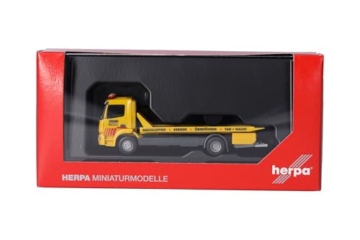 Herpa LKW Modell Mercedes-Benz Atego 13 Plateau-Abschlepp-LKW Jäger, Miniatur im Maßstab 1:87, Sammlerstück, Made in Germany, Kunststoff - 5