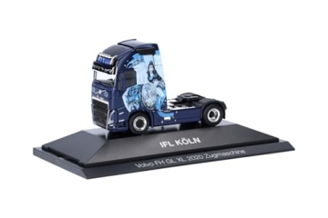 Herpa LKW Modell Volvo FH Gl. XL 2020 Solozugmaschine IFL Köln/Nightfighter, Miniatur im Maßstab 1:87, Sammlerstück, Made in Germany, Kunststoff - 1
