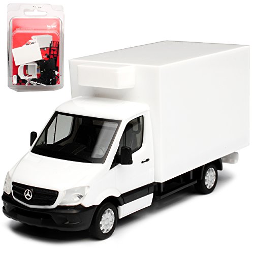 Herpa Mercedes-Benz Sprinter II Transporter mit Kastenaufbau Koffer Weiss NCV 3 W906 Ab Facelift 2013 Bausatz Kit H0 1/87 Modell Auto - 1