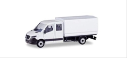 Herpa Miniaturmodelle 013499 Minikit: Mercedes-Benz Sprinter Neue Doppelkabine mit Pritsche in Miniatur, Weiß - 1