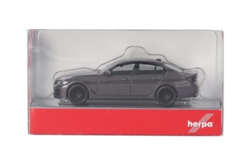 Herpa Modellauto BMW Alpina B5 Limousine, Miniatur im Maßstab 1:87, Sammlerstück, Made in Germany, Modell aus Kunststoff, Farbe: Champagner Quarz metallic - 7