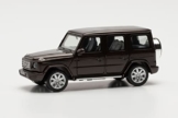 Herpa Modellauto Mercedes-Benz G-Klasse, originalgetreu im Maßstab 1:87, Auto Modell für Diorama, Modellbau Sammlerstück, Deko Automodelle aus Kunststoff, Farbe: mysticbraun metallic - 1