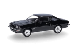 Herpa Modellauto Opel Manta B, schwarz, Miniatur im Maßstab 1:87, Sammlerstück, Made in Germany, Modell aus Kunststoff - 1