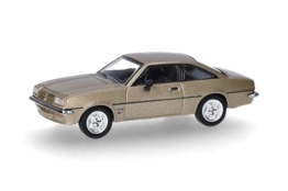 Herpa Modellauto Opel Manta B, weißgold, Miniatur im Maßstab 1:87, Sammlerstück, Made in Germany, Modell aus Kunststoff - 1