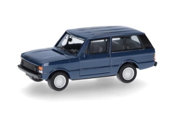 Herpa Modellauto Range Rover, Miniatur im Maßstab 1:87, Sammlerstück, Made in Germany, Modell aus Kunststoff, Blau - 1