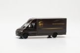 herpa Modellauto VW Crafter Paketverteilerfahrzeug UPS, Miniatur im Maßstab 1:87, Sammlerstück, Made in Germany, Modell aus Kunststoff, Braun - 1
