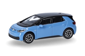 Herpa Modellauto VW ID. 3, solid Ocean Blue, Miniatur im Maßstab 1:87, Sammlerstück, Made in Germany, Modell aus Kunststoff - 1