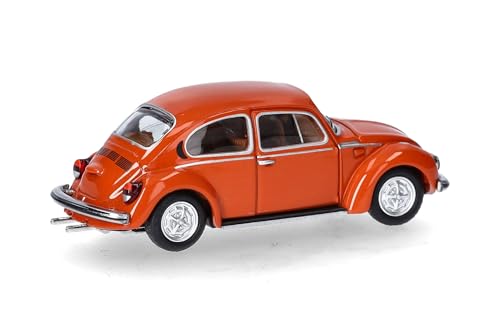 Herpa Modellauto VW Käfer 1303, Leuchtorange, Miniatur im Maßstab 1:87, Sammlerstück, Made in Germany, Modell aus Kunststoff - 2