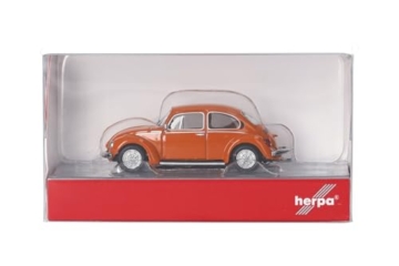 Herpa Modellauto VW Käfer 1303, Leuchtorange, Miniatur im Maßstab 1:87, Sammlerstück, Made in Germany, Modell aus Kunststoff - 4