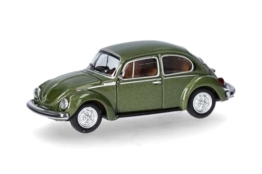 Herpa Modellauto VW Käfer 1303, moos metallic, Miniatur im Maßstab 1:87, Sammlerstück, Made in Germany, Modell aus Kunststoff - 1