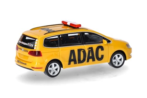 Herpa Modellauto VW Sharan ADAC, Miniatur im Maßstab 1:87, Sammlerstück, Made in Germany, Modell aus Kunststoff, Gelb - 2