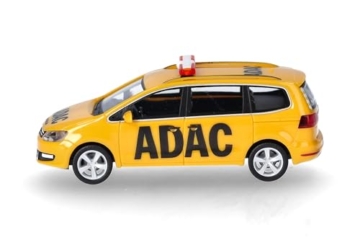 Herpa Modellauto VW Sharan ADAC, Miniatur im Maßstab 1:87, Sammlerstück, Made in Germany, Modell aus Kunststoff, Gelb - 4