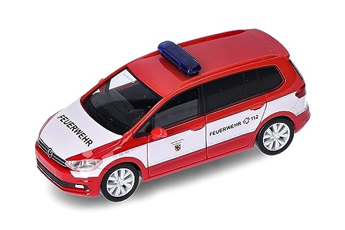 Herpa Modellauto VW Touran Feuerwehr Nürnberg, Miniatur im Maßstab 1:87, Sammlerstück, Made in Germany, Modell aus Kunststoff - 3