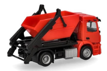 Herpa Modellbausatz Minikit Mercedes-Benz Actros S Absetzkipper AK12, Miniatur im Maßstab 1:87, Sammlerstück, Kit für Modellbau, Kunststoff, Farbe: rot - 2