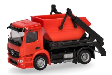 Herpa Modellbausatz Minikit Mercedes-Benz Actros S Absetzkipper AK12, Miniatur im Maßstab 1:87, Sammlerstück, Kit für Modellbau, Kunststoff, Farbe: rot - 1