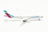 herpa Modellflugzeug Airbus A330-300 Eurowings Discover Maßstab 1:500 - Modellbau Flugzeug, Flugzeugmodell für Sammler, Miniatur Deko, Flieger ohne Standfuß aus Metall - 1