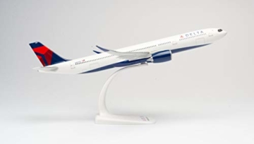 Herpa Modellflugzeug Airbus A330-900neo - Delta Air Lines, Maßstab 1:200 - Snap-Fit, Modellbau Flugzeug, Flugzeugmodell für Sammler und Bastler, Miniatur Deko, Steckmodell mit Standfuß aus Kunststoff - 6